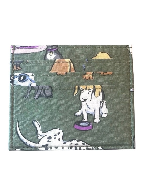Vera Bradley Accessories - Vera Bradley Green Slim 6 Slot Dog Park Card Case/ Wallet NWOT